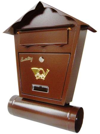 Mailbox With Tube Sd2t Brown