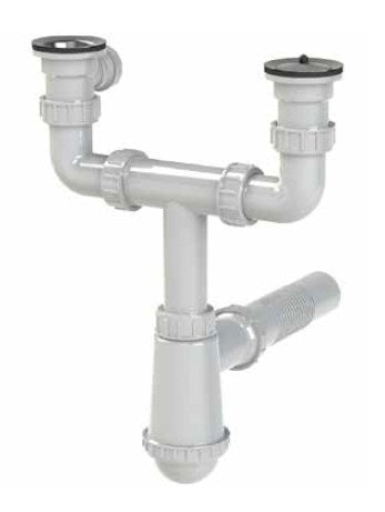 Sink Siphon 2 Chambers - Metal Si