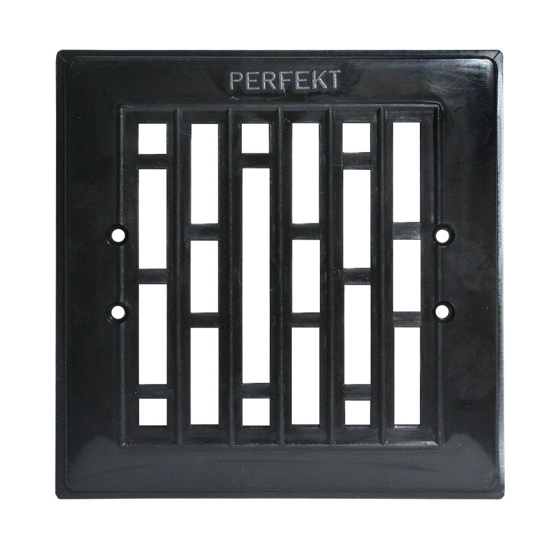 Szellőzőrács 14*14 csavart fekete