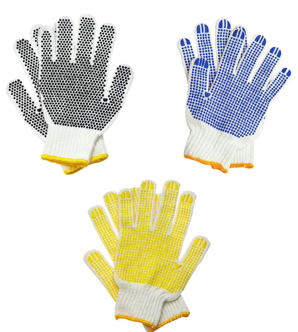 Guanti neri maculati in maglia 452