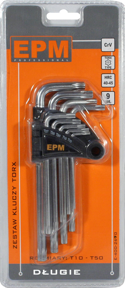 Set Chei Torx Tip L T10-t50 9 Buc Lungime