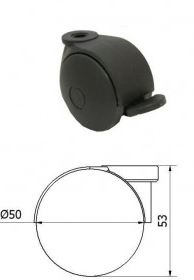 Ruota Girevole Kl 50/g Gomma T065