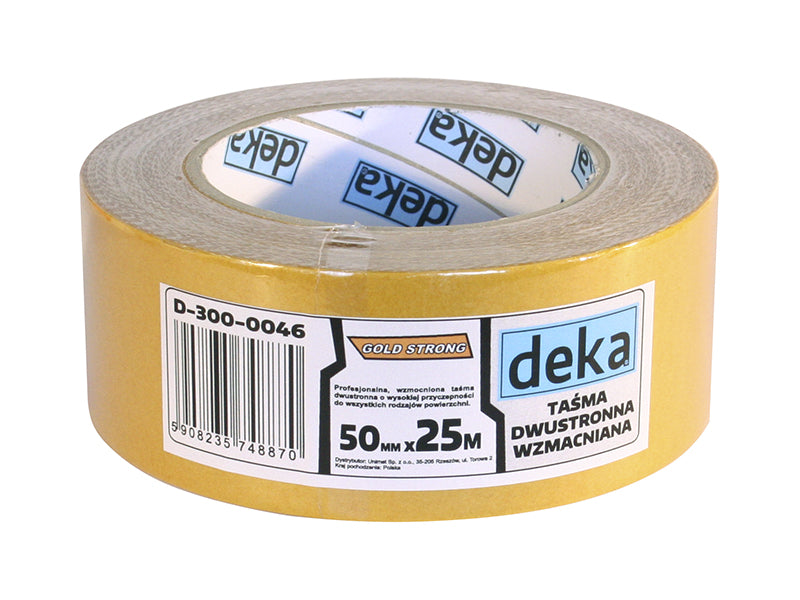 Guld Stærk Forstærket Dobbeltsidet Tape 50*25