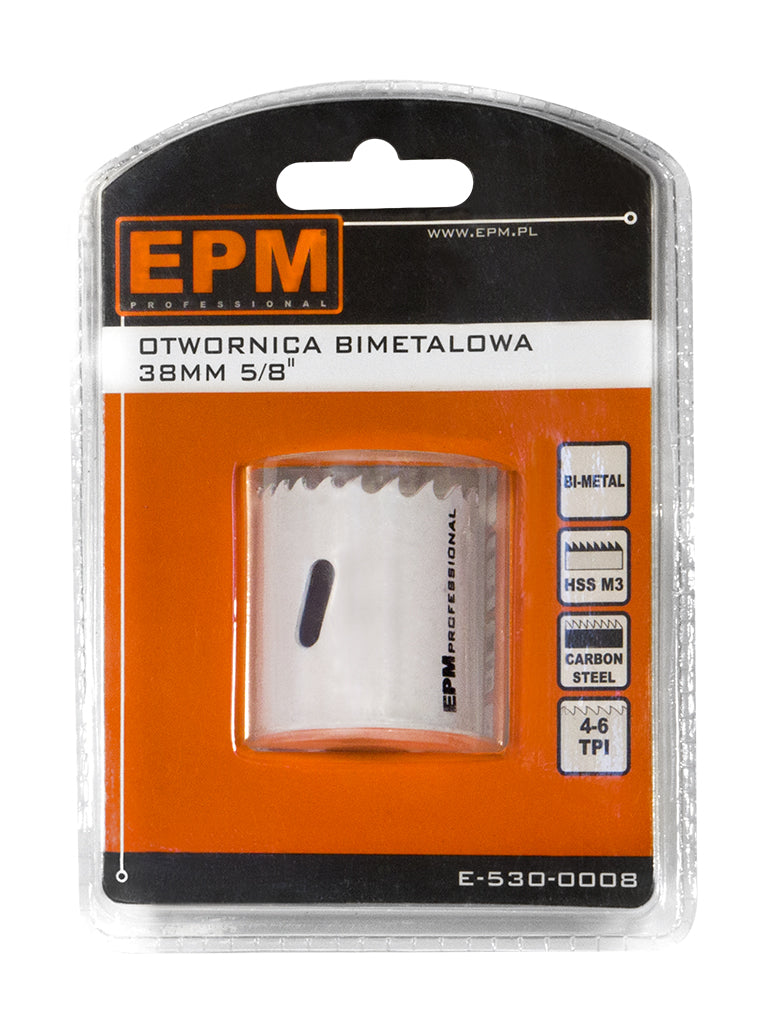 Биметален трион за дупки 38 mm 5/8'' дръжка