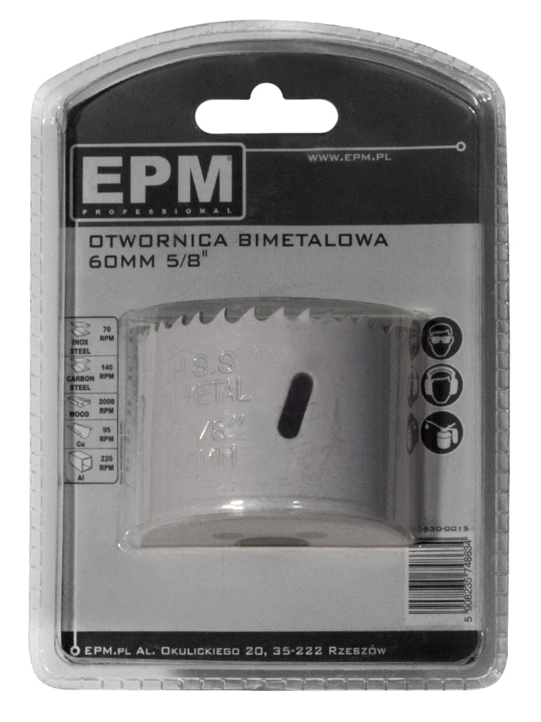 Биметален трион за дупки 60 mm 5/8'' дръжка