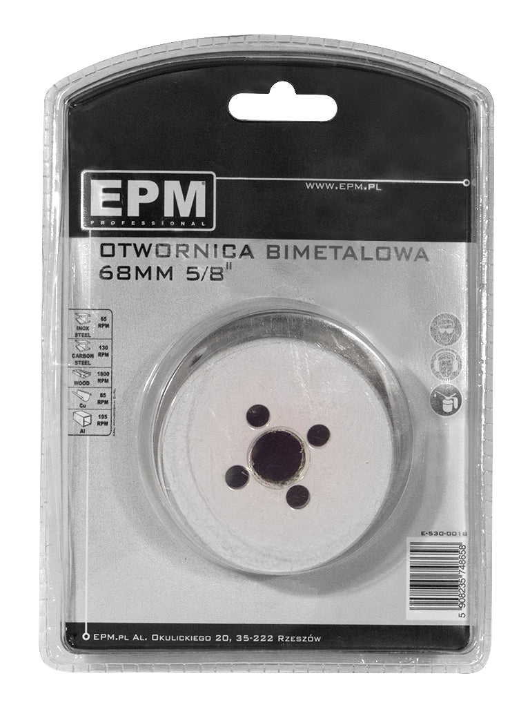 Bimetall Hålsåg 68mm 5/8'' Handtag