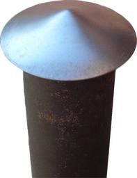 Metallkapell för en 50 mm staketstolpe