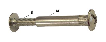 Furniture Screw With 2 Heads 27-35mm For 5mm Hole