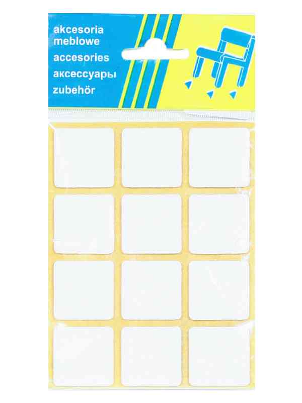Felt Pad Blister White 28*28mm - 12pcs