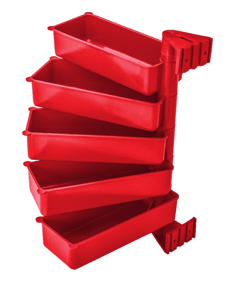 Juego De Estantes Giratorios De 5 Piezas Rojo