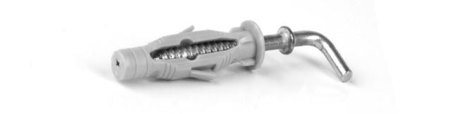 Plasterboard Expansion Plug With Straight Hook 8/5mm