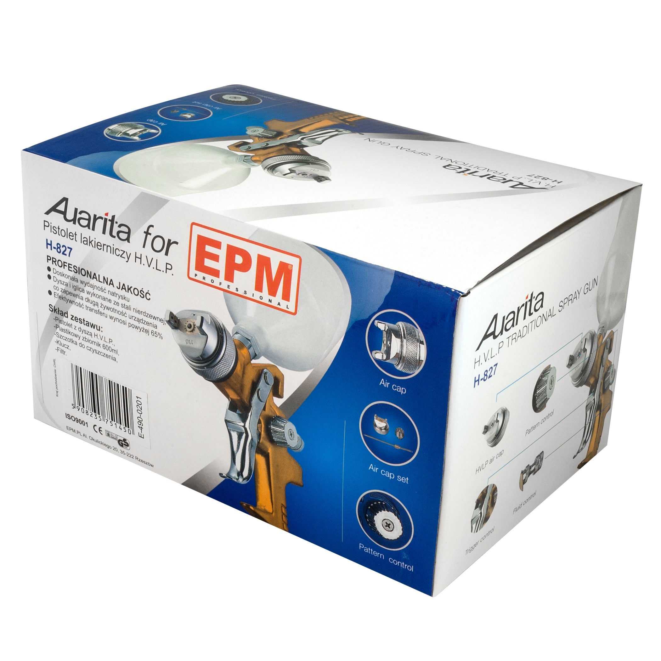 H.v.l.p. Pistol de pulverizare Aurita H-827 600ml 2.0