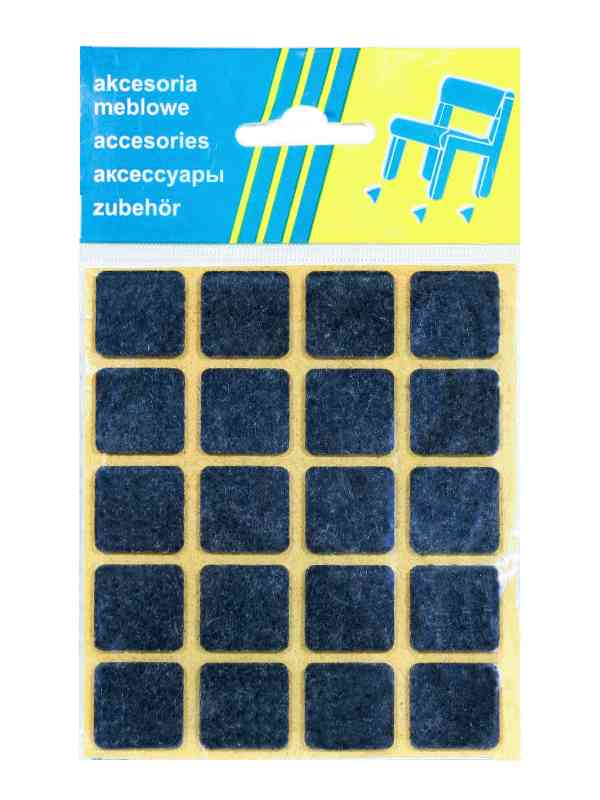 Felt Pad Blister White 20*20mm - 20pcs