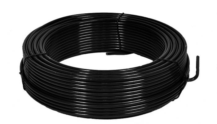 PVC bevonatú horganyzott huzal 2,0 mm fekete...