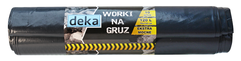 Bardzo mocne czarne worki na gruz 70*100cm 120l A10