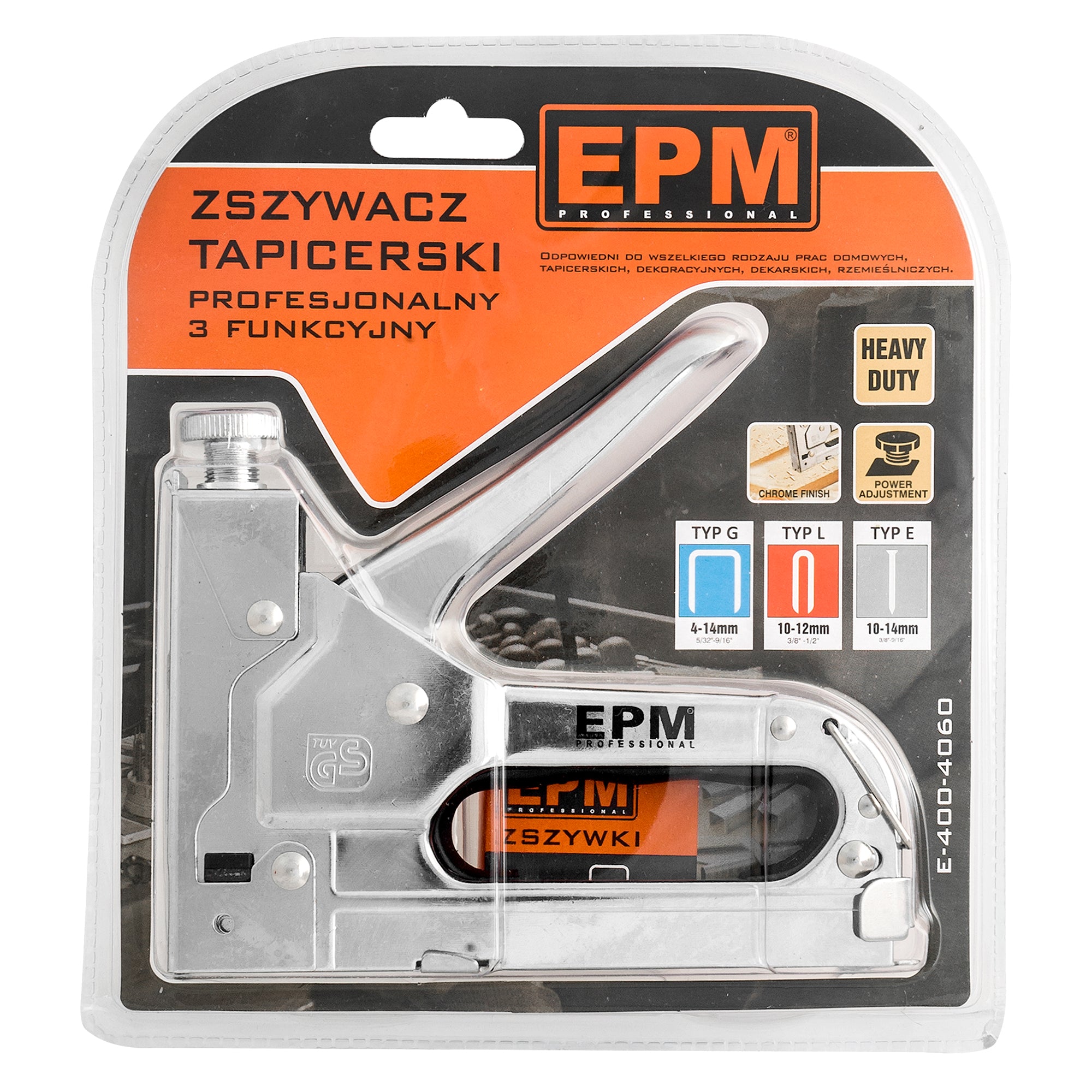 Regulowany zszywacz tapicerski 3w1 4mm-14mm typ G L E