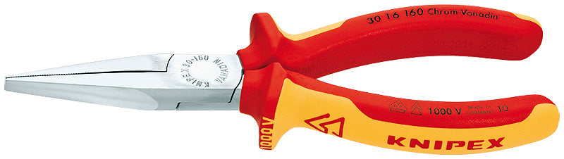 Pinza a becchi piatti isolati 160 mm
