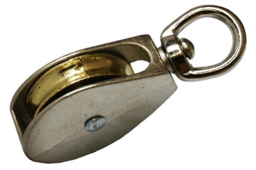 Single Nickel Plated Rope Pulley 1-1/2'