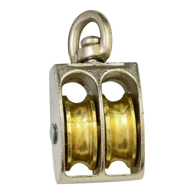 Double Nickel-plated Rope Pulley 1'