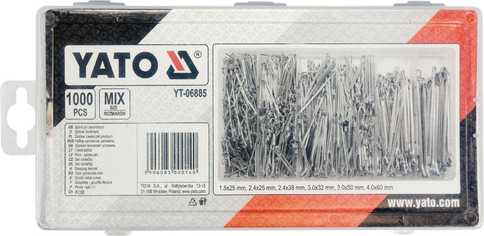 Rechte Pin Set 1000 Stuks Mix