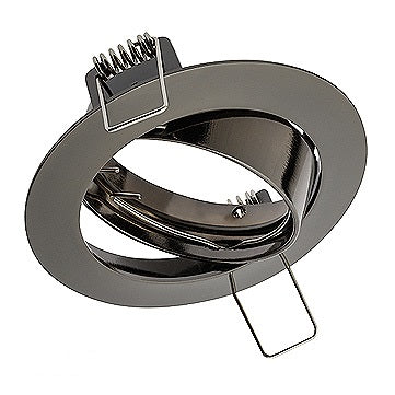 Ceiling Spot Light Porto-k Ip20 Round Black Chrome With Adjustment