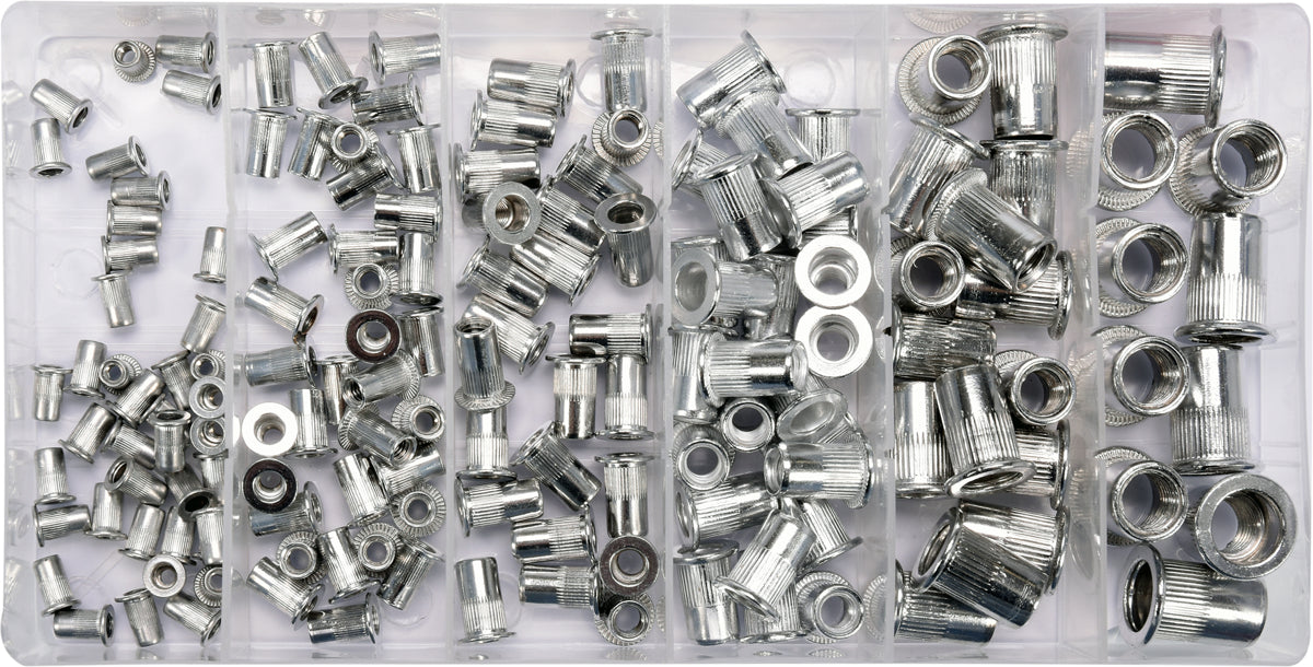 Aluminiumnitmuttrar Set M3-m10 150 st
