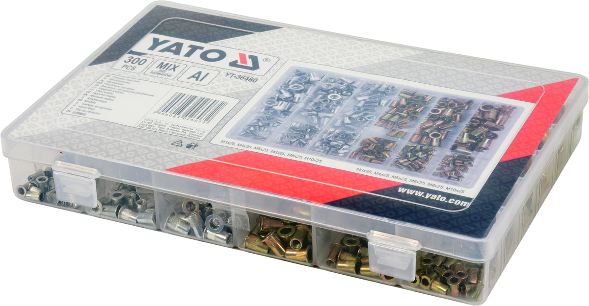 Rivet Nut Set Cruach Alúmanam Meascán M3-m10 300pcs