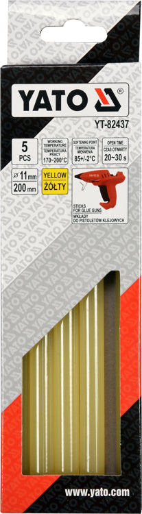 Cartúis Glue 11.2x200mm 5pcs Buí