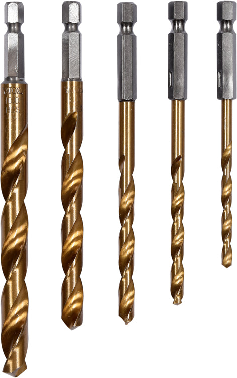 Met Borrar 5st 4-10mm Hex Titanium Beläggning