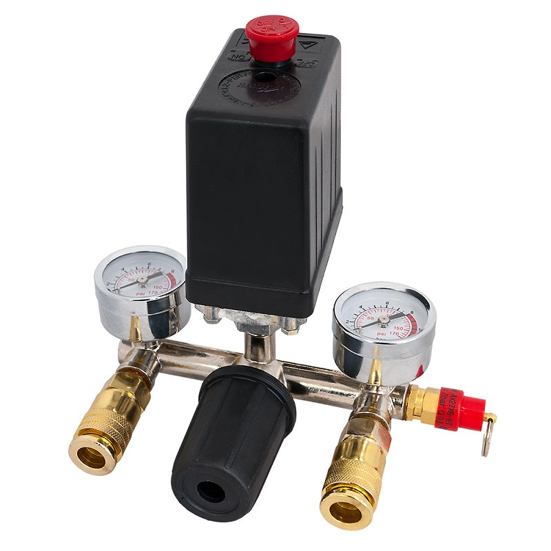 Reduktor + tlakový spínač + 2 konektory 230v 8bar