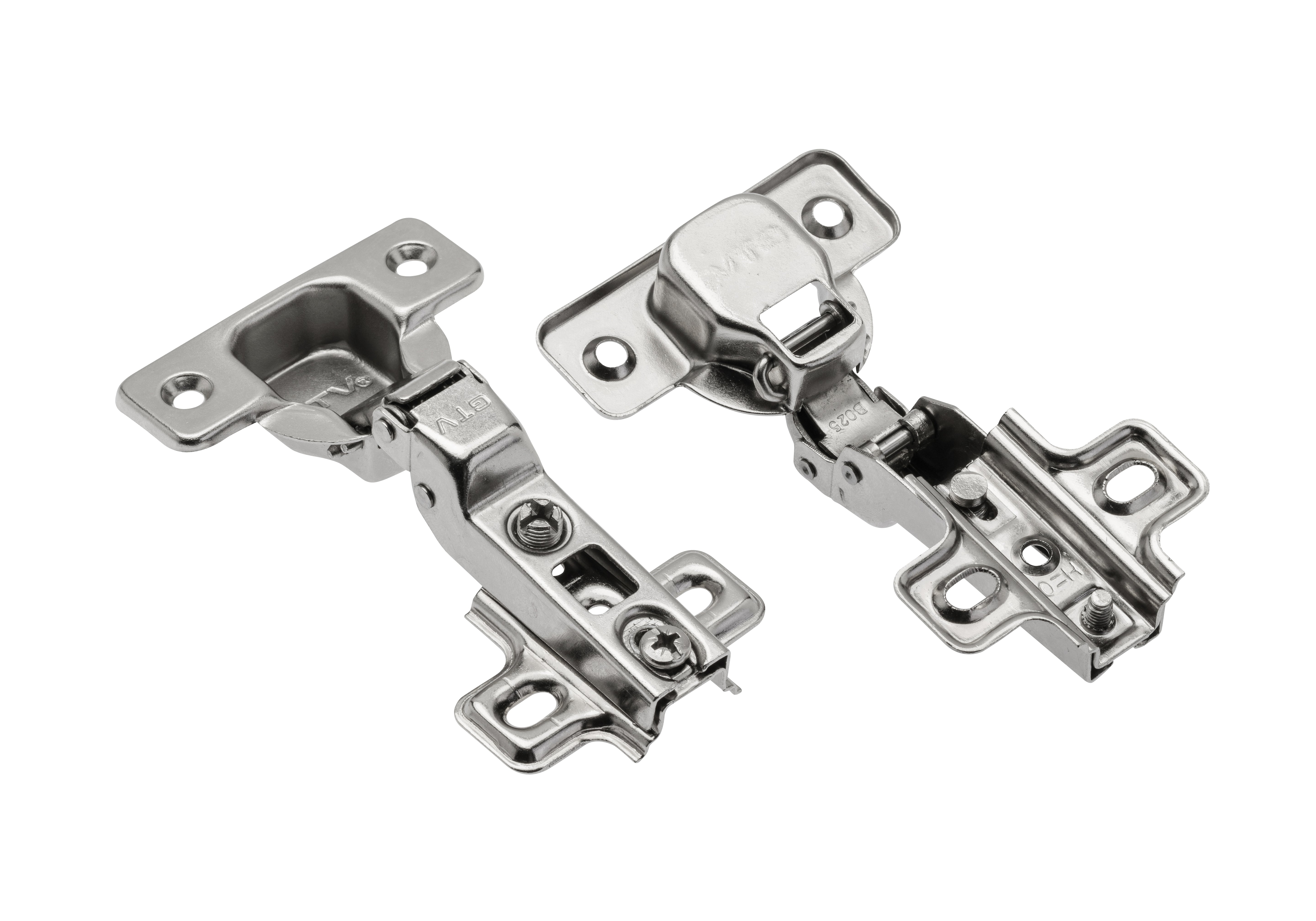 Mini Charnière Semi-Montée Fi26 + Guide H=0 Avec Vis Euro