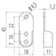 Oval Steel Rosette 2 Pcs