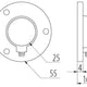 Mounting For Round Rod Ø 25