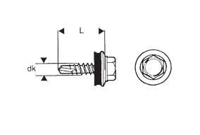 Vite autoperforante 4,8*25mm Ral 9005