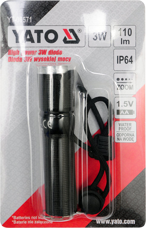 Metall-Taschenlampe mit Cree-LED 100 x 25 mm