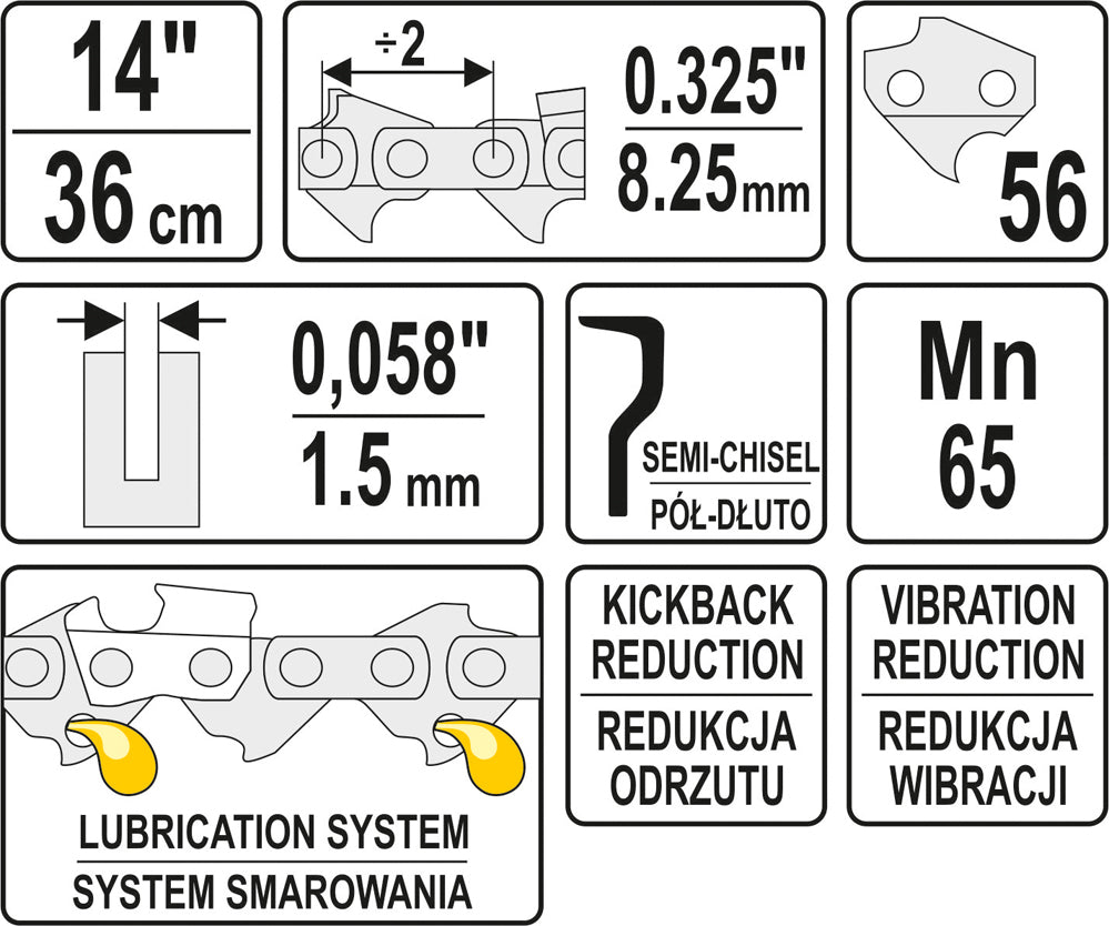Saw Chain 13'' .325 1.5mm 56t