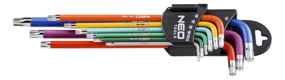 Torx Keys T10-50 9 Stycken Färgad