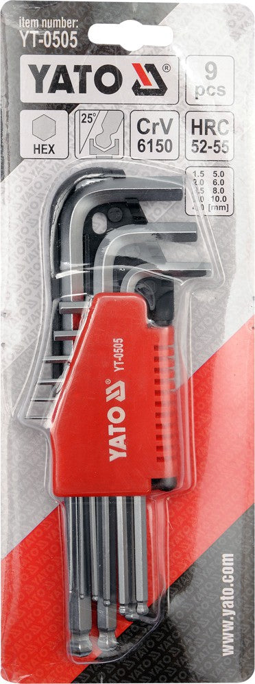 Hex Keys Ball 9-piece Set 1.5-10mm