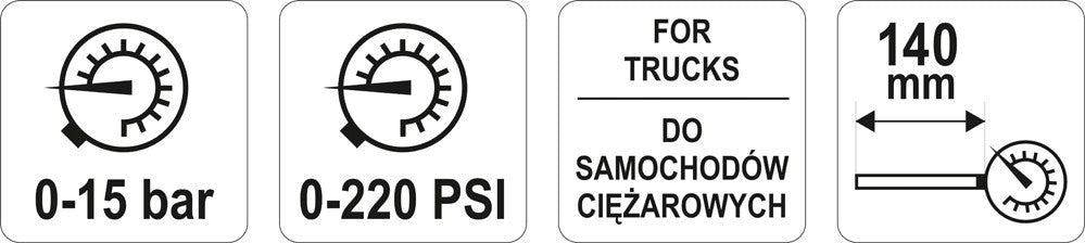 Manômetro Para Caminhões 15 Bar