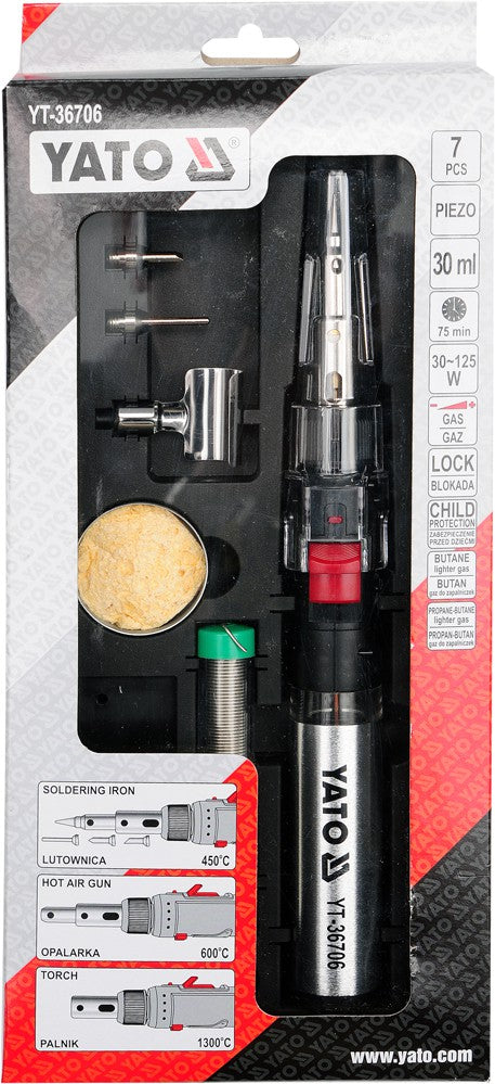 Iarann Sádrála Gáis 3-in-1 Le Accessories Adhainte Piezo