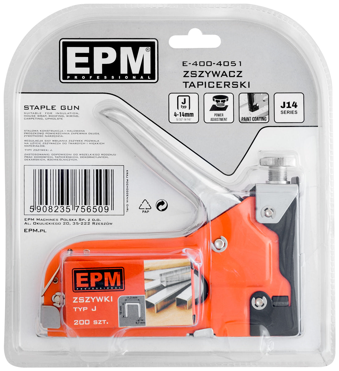 Cucitrice per tappezzeria 4mm -14mm regolabile J14