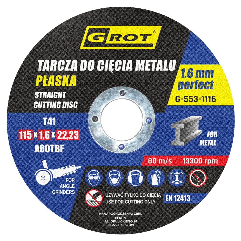 Flache Scheibe T1a 115*1,6*22 10er-Set