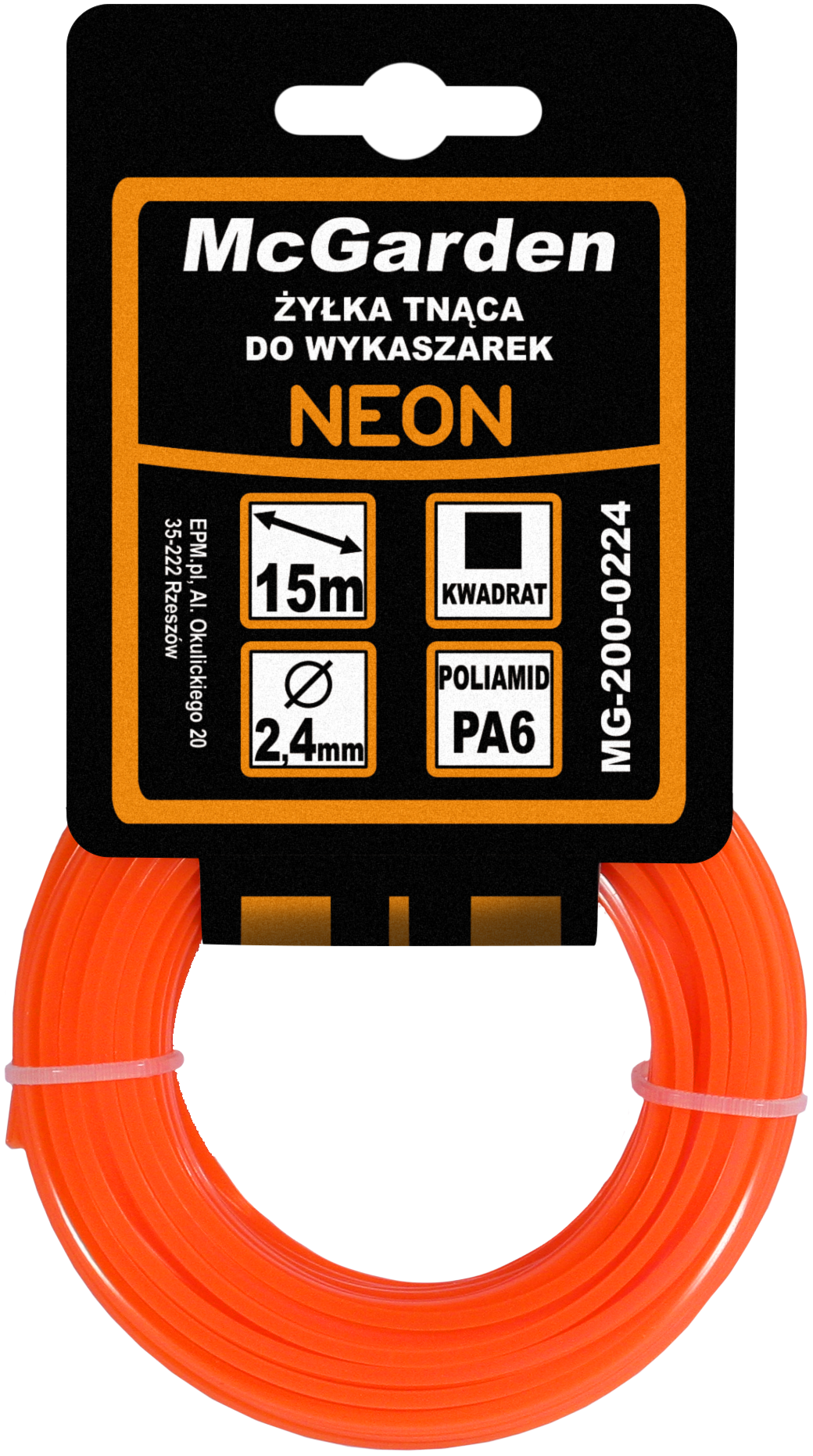 Square Neon Brushcutter Line 2.7mm 15m