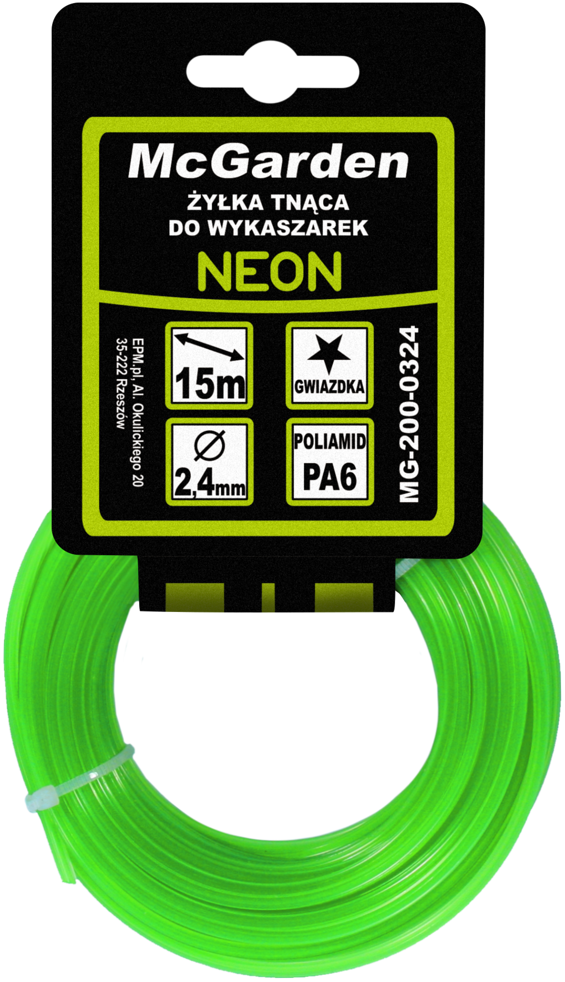 Linha Roçadora Star Neon 2,4mm 15m