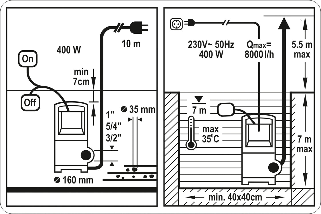 Submersible Pump For Dirty Water 400w