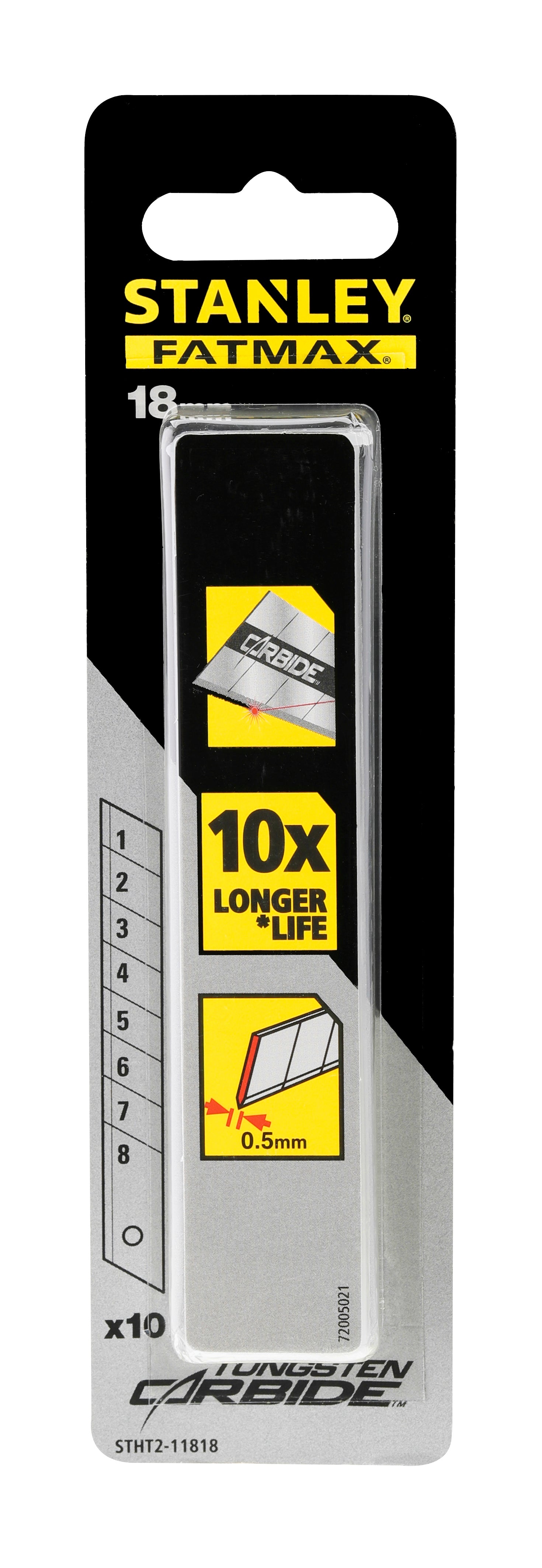Carbide Blade Snap-off 18 Mm X 10 Pcs.