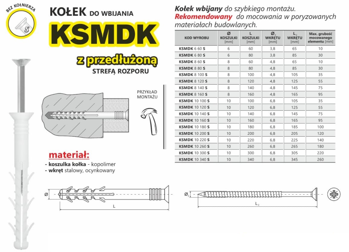 Schnellinstallationsstecker mit erweiterter Erweiterungszone 10*100 mm