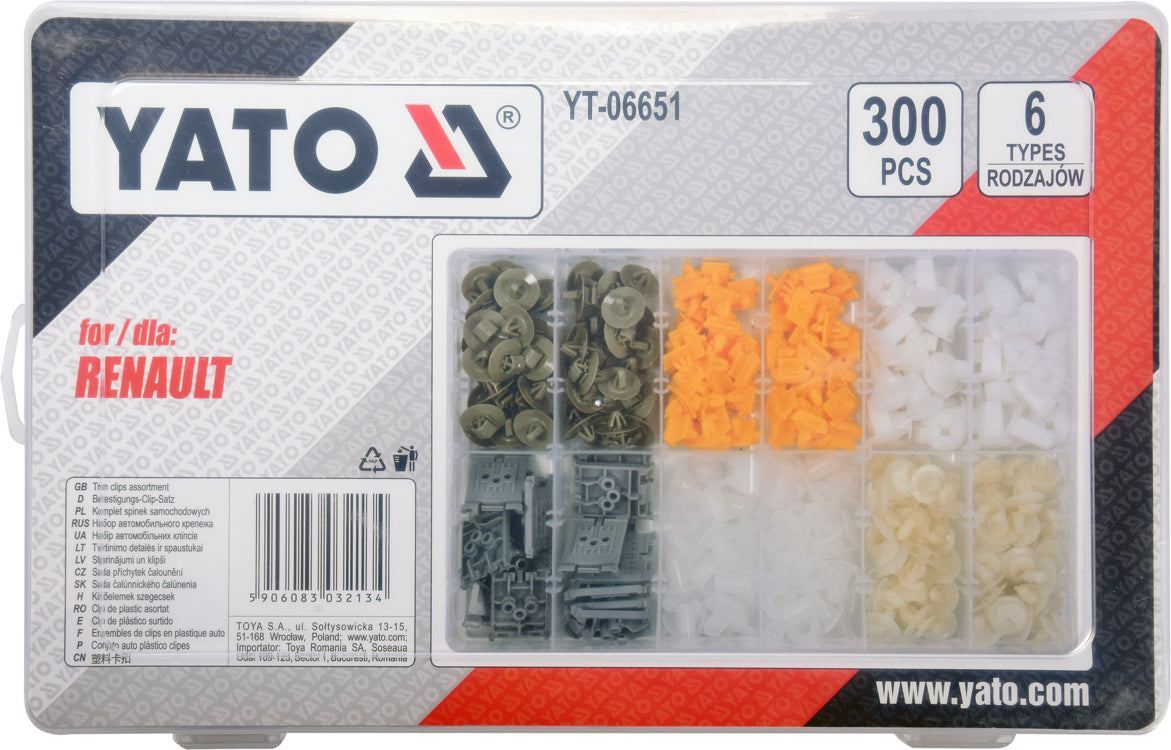 Jeu de clips pour voiture Renault 300 pièces