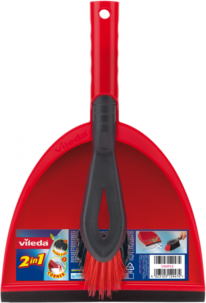 Vileda nádoba na prach 2 v 1 s kefou