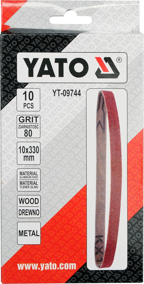 Ändlöst slipband 10 st P80 10*330mm